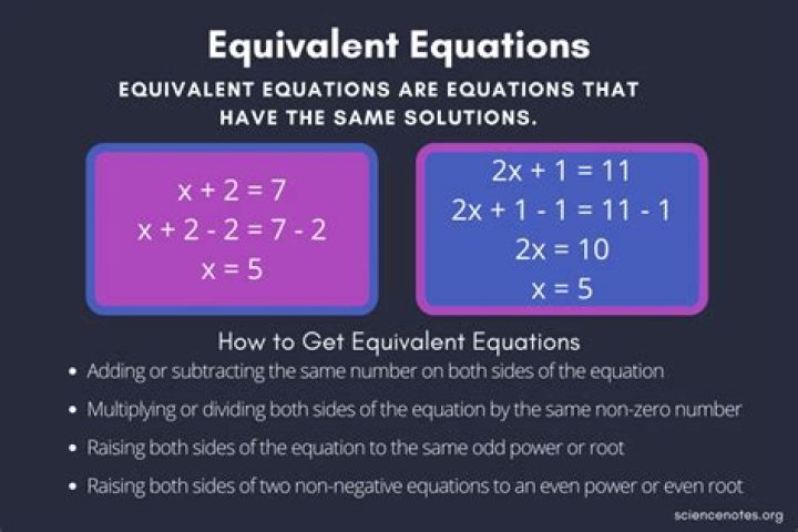 How do you find equivalent equations?