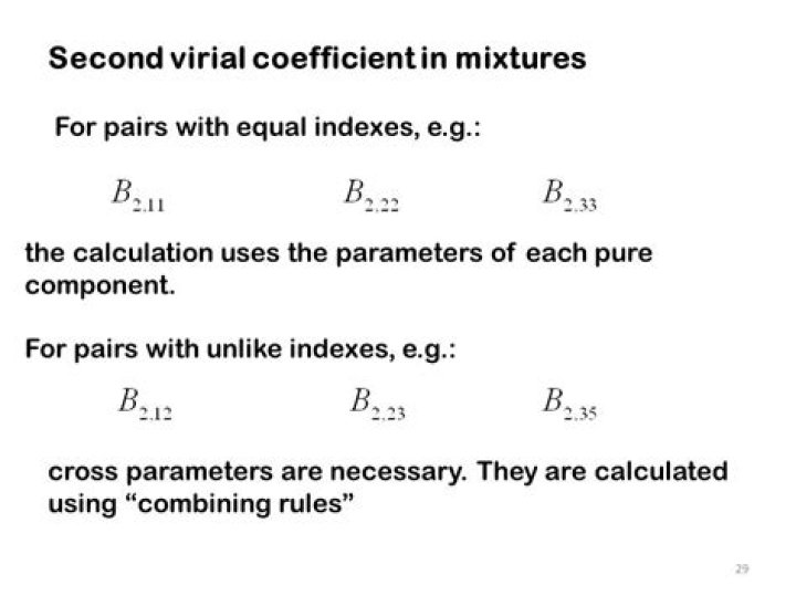 How do you find second virial coefficient?