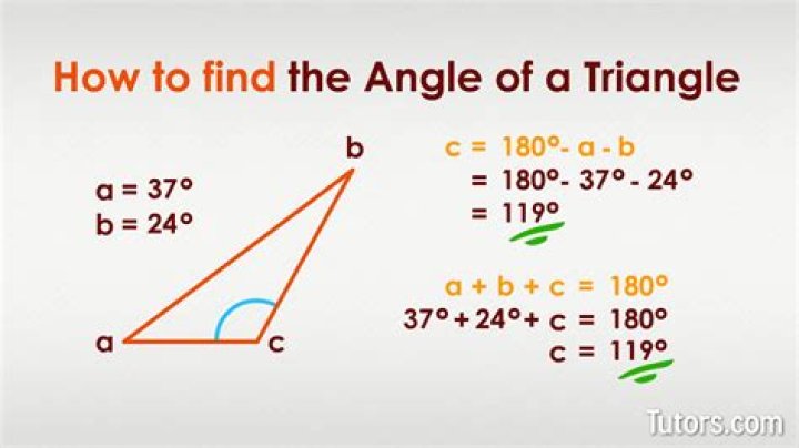 How do you find the angle of a triangle in geometry?