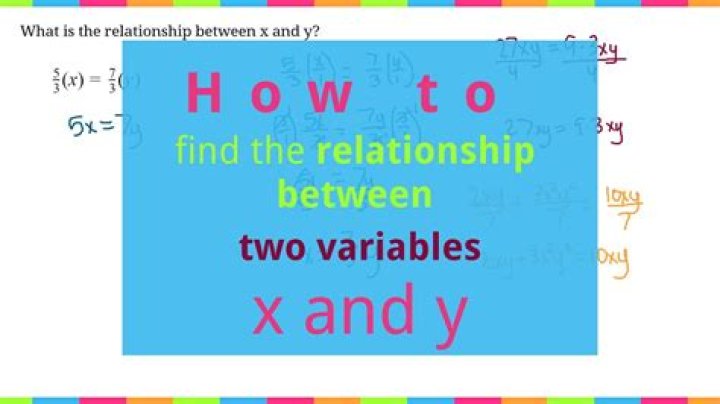 How do you find the relationship between two variables in statistics?
