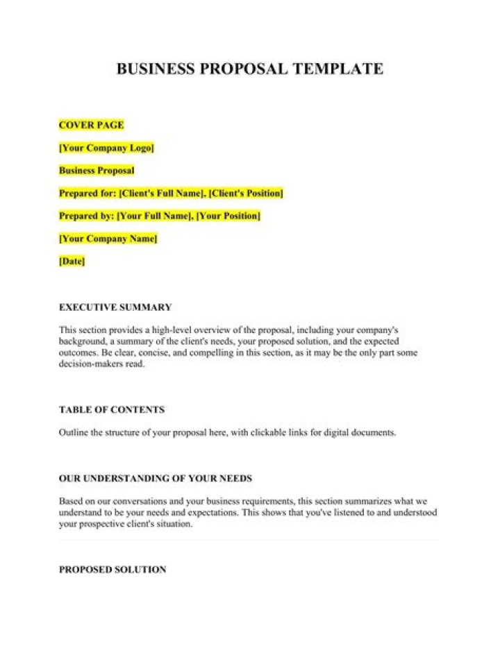 How do you format a proposal document?