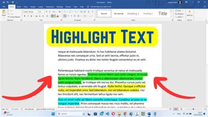How do you highlight text in Word for Mac?