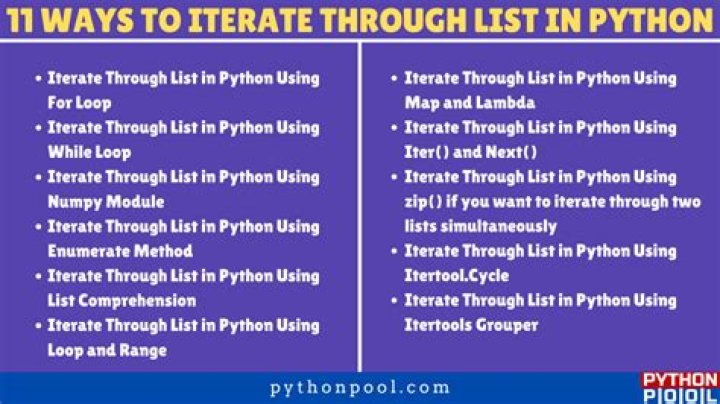 How do you iterate through a list in Python?