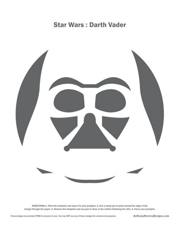 How do you make a Star Wars pumpkin stencil?