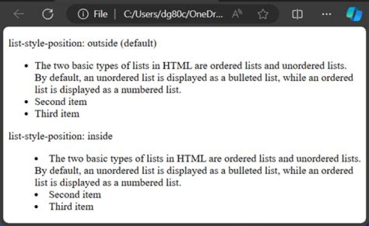 How do you make an unordered list without bullets in HTML?