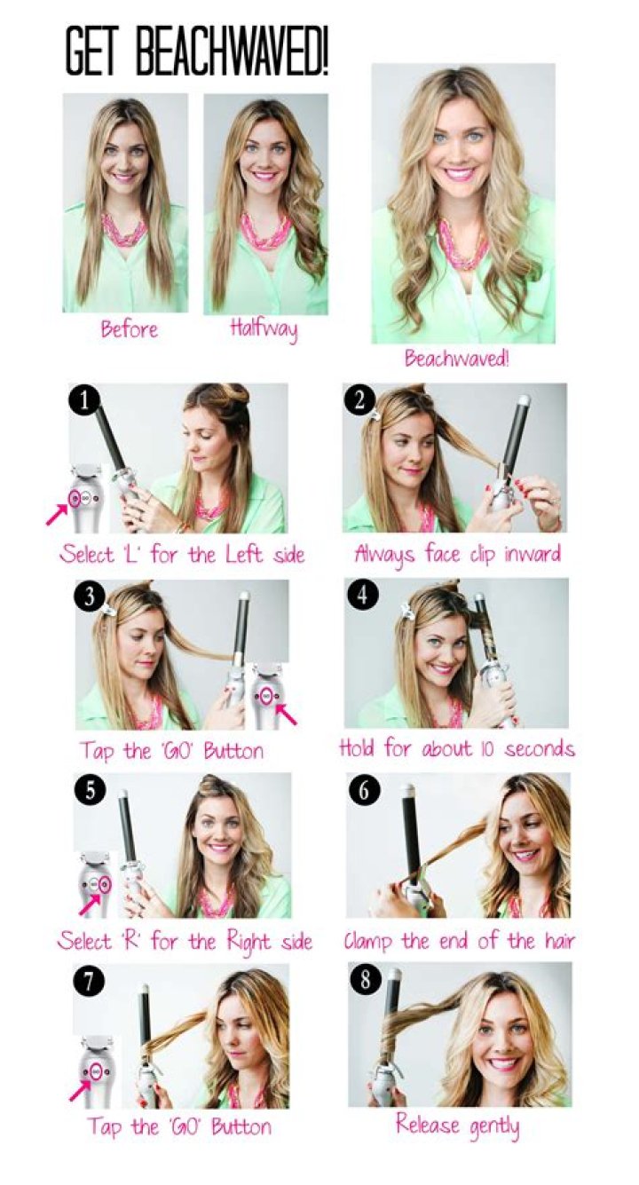 How do you make beach curls with a wand?