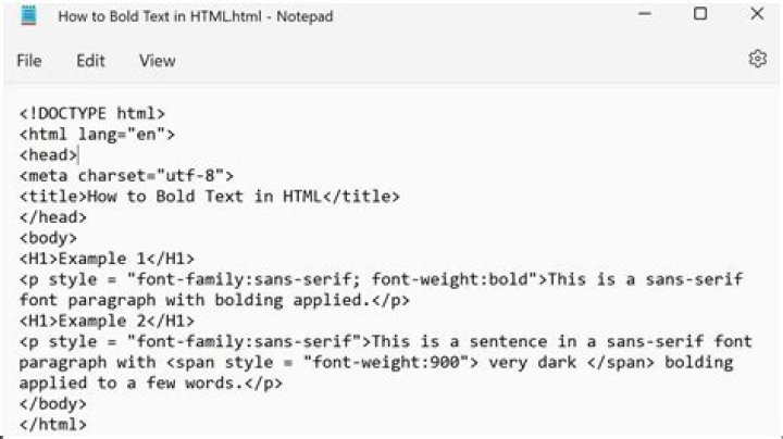 How do you make text bold in HTML5?