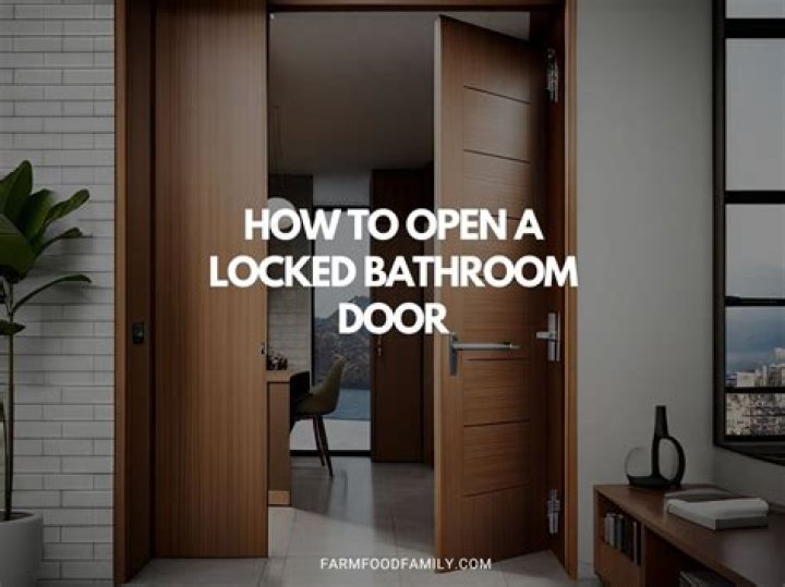 How do you open a locked bathroom door without a hole?
