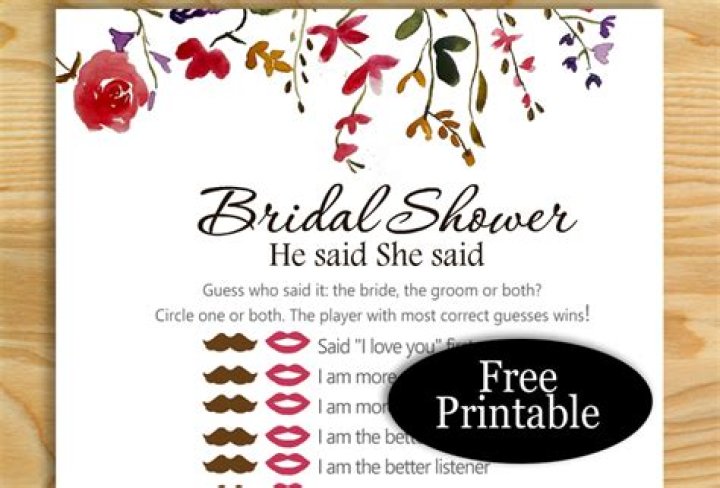 How do you play she said at a bridal shower?