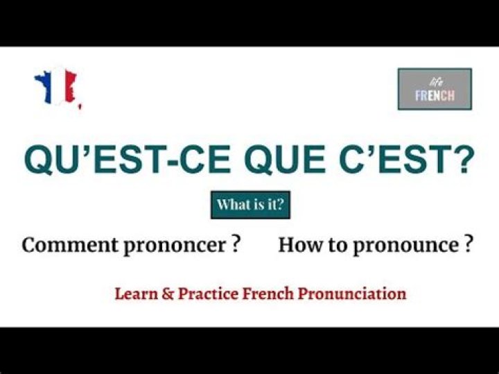 How do you pronounce Qu est ce?