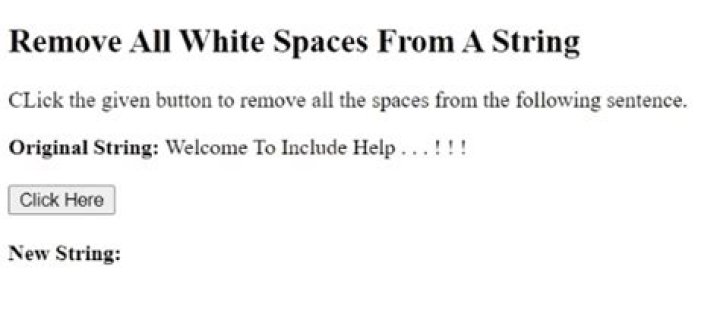 How do you remove white spaces from a string?