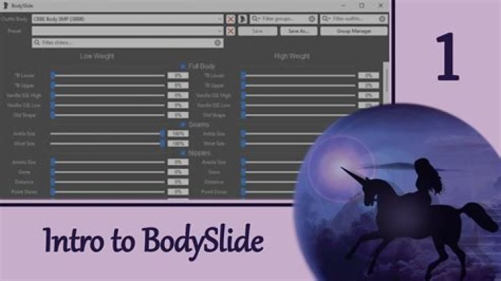 How do you save a preset in Bodyslide?