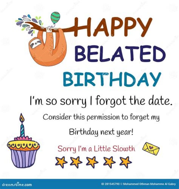 How do you say Belated birthday in French?
