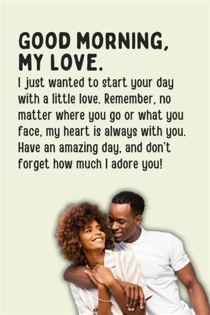 How do you Say Good Morning my Love in a text?