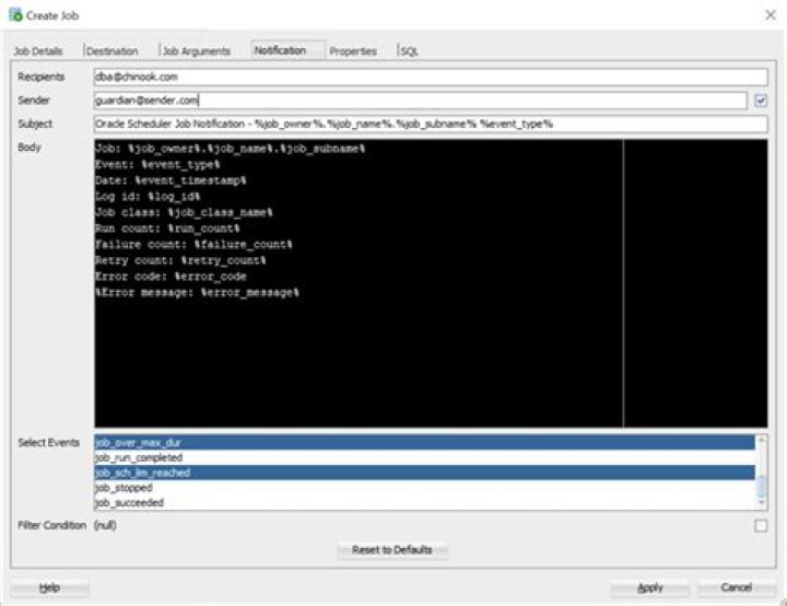 How do you stop a running job in Oracle?
