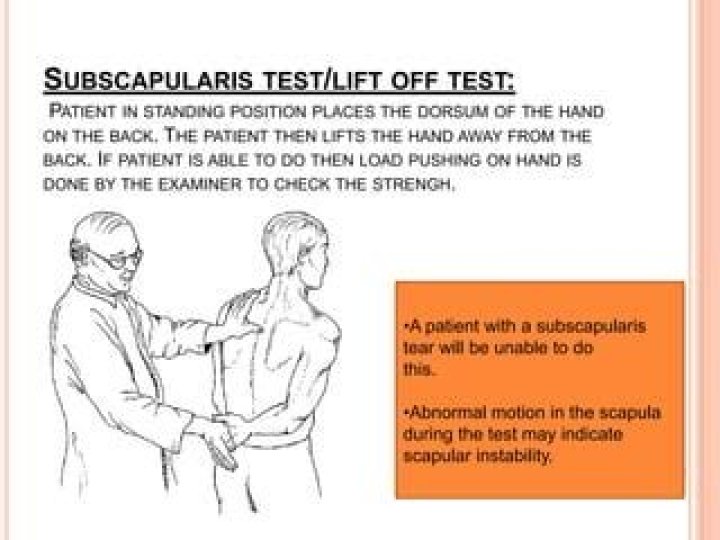 How do you test for subscapularis?