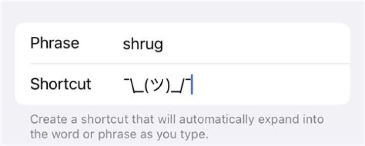 How do you type shrug on iPhone?