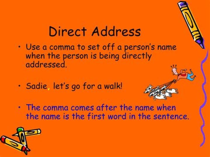 How do you use commas in a direct address?
