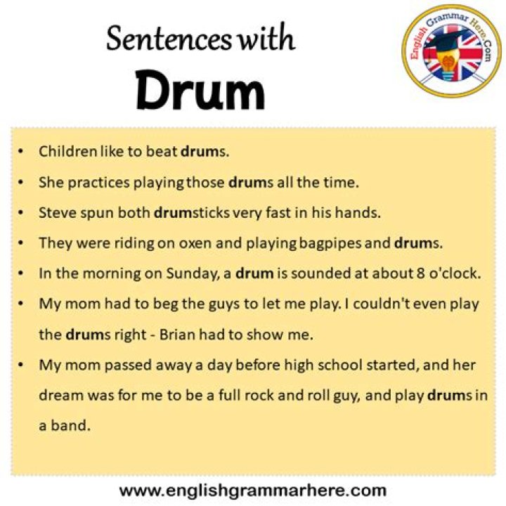 How do you use drum in a sentence?