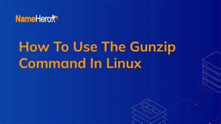 How do you use gunzip command?