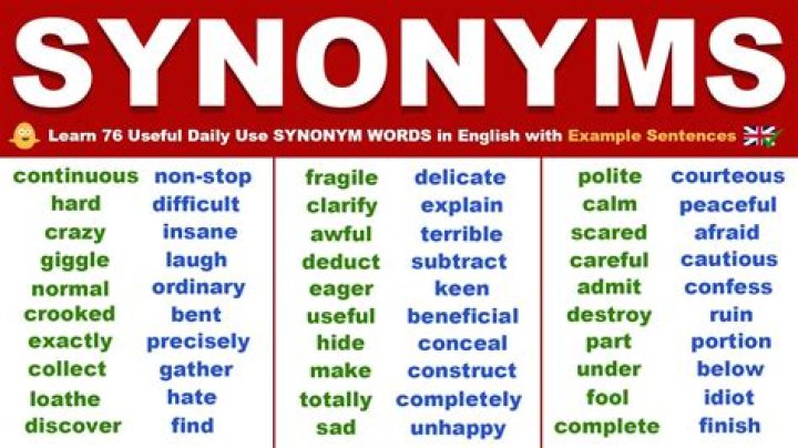 How do you use synonyms in a sentence?