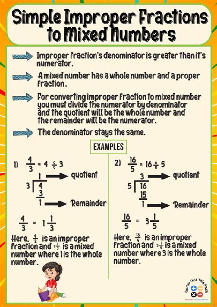 How do you write a mixed number into an improper fraction?