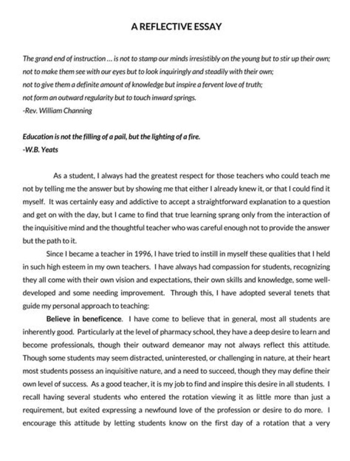 How do you write a reflective summary?