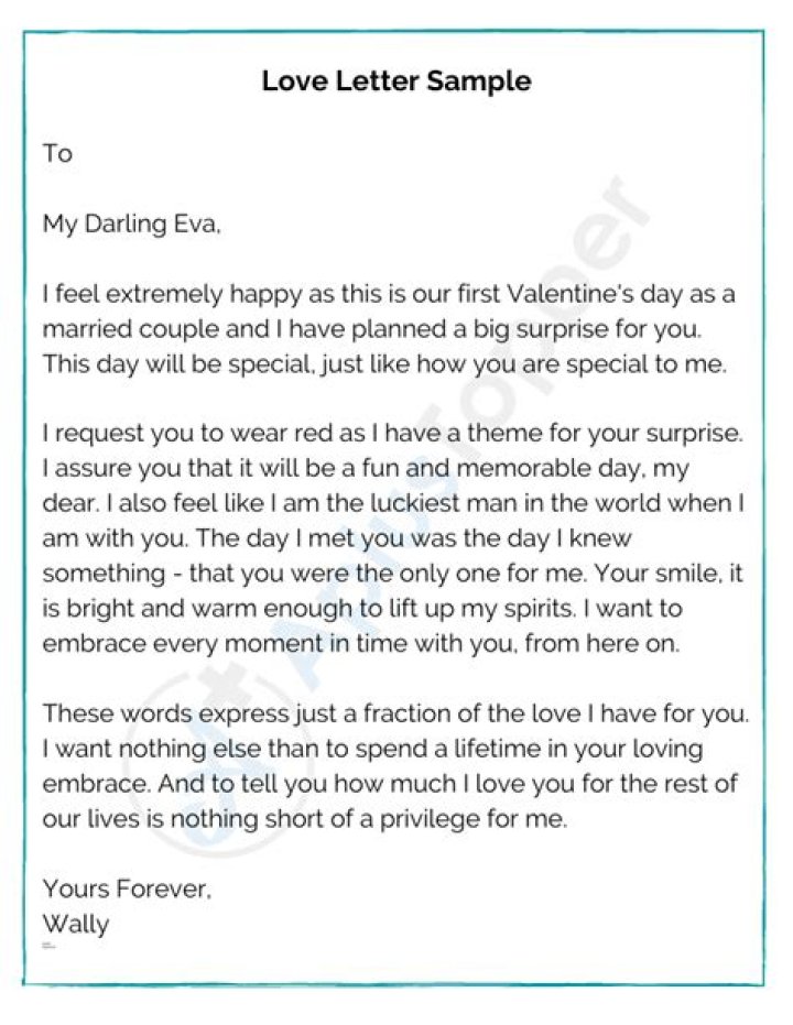 How do you write a short love letter?