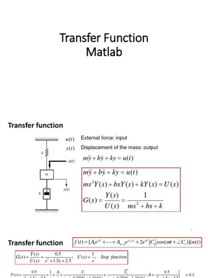 How do you write a transfer function in Matlab?