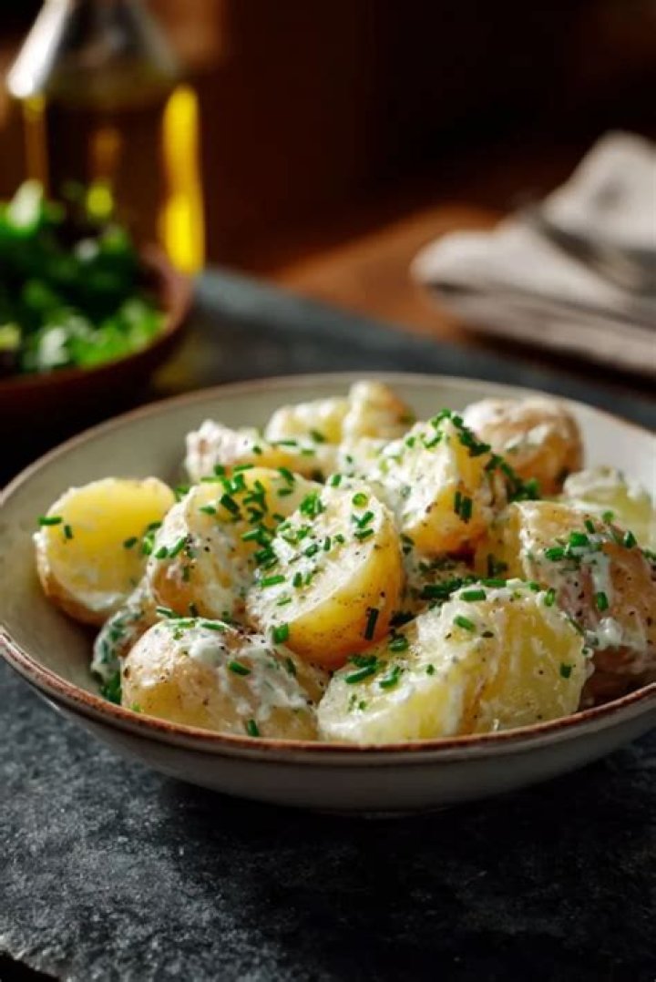 How does Jamie Oliver make potato salad?