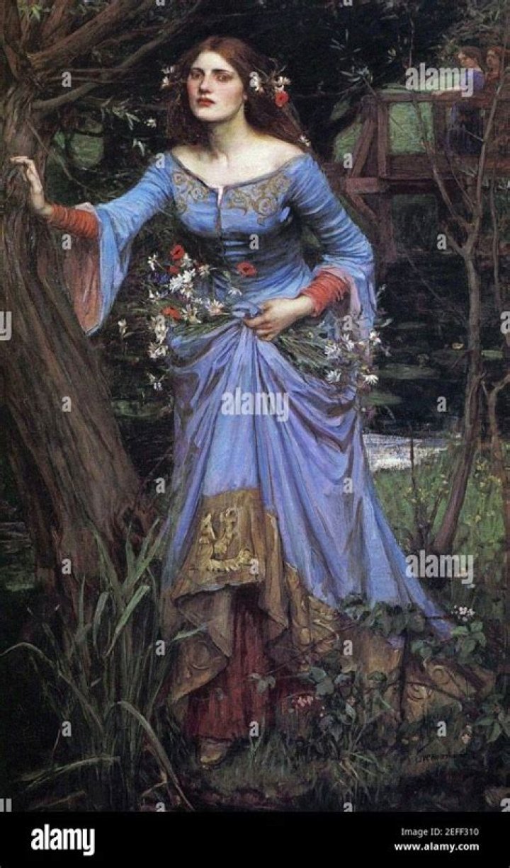 How does JW Waterhouse characterize Ophelia?