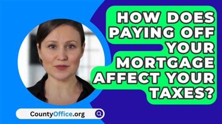 How does paying off your mortgage affect your taxes?