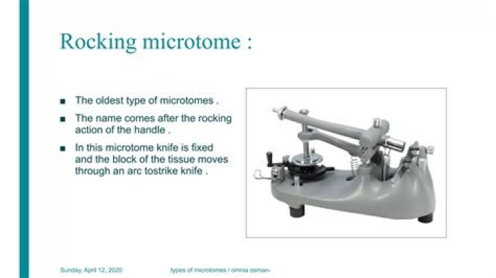 How does rocking microtome work?