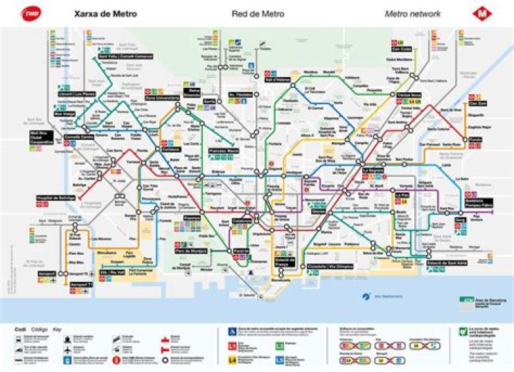 How does the Barcelona Metro map work?