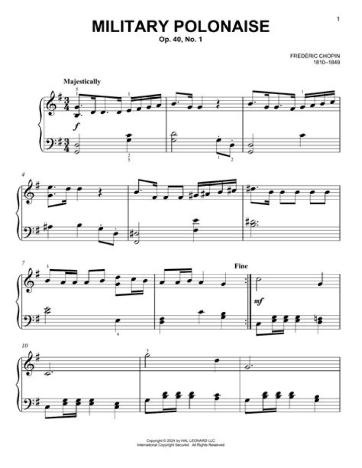 How hard is Chopin Military Polonaise?