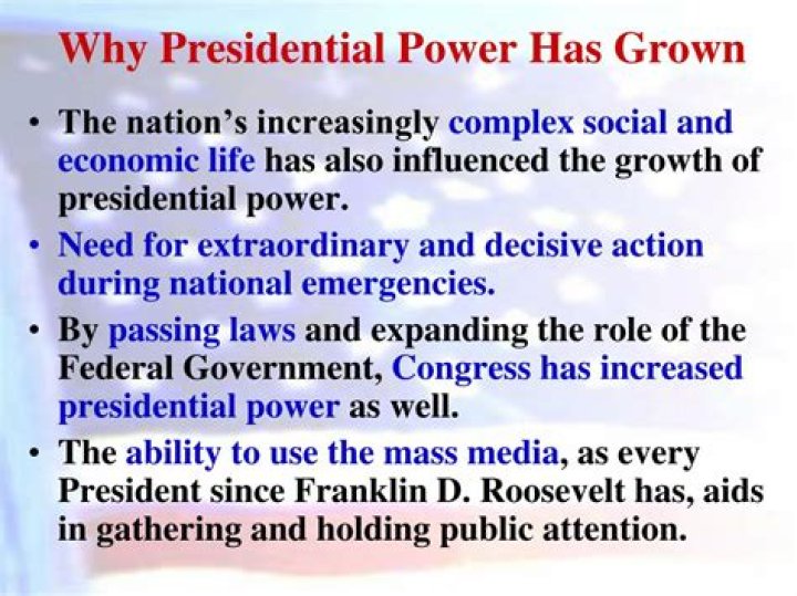 How has the complexity of social and economic life in the US increased presidential power?