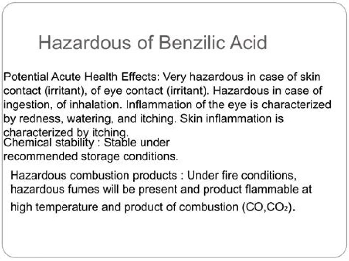 How is benzilic acid formed?
