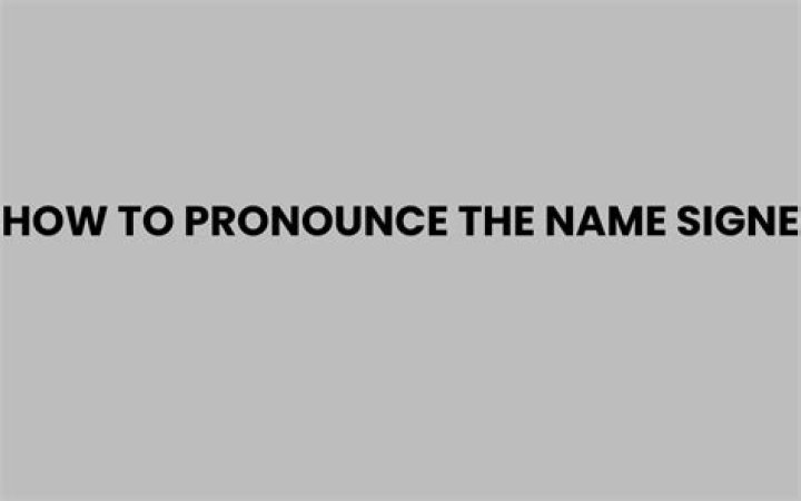 How is the name Signe pronounced?