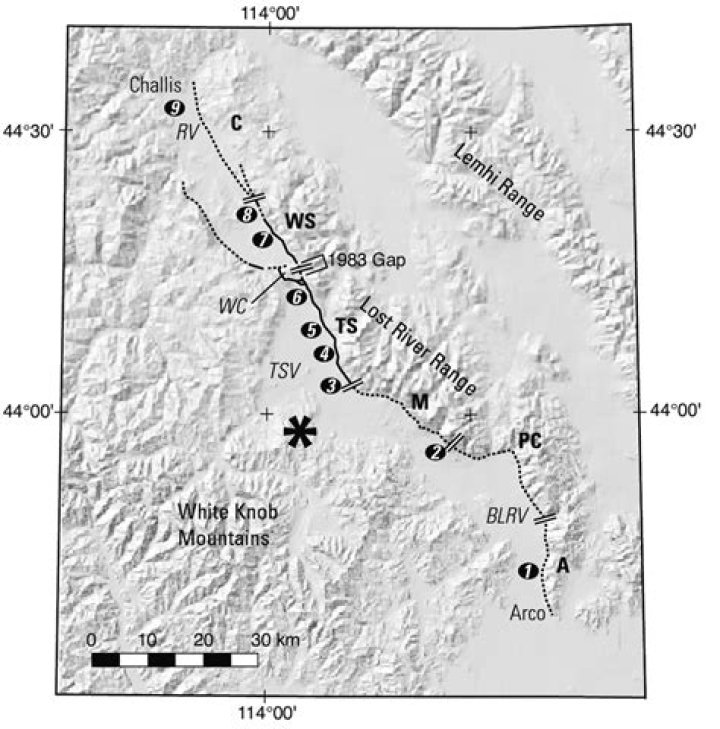 How long did the Borah Peak earthquake last?