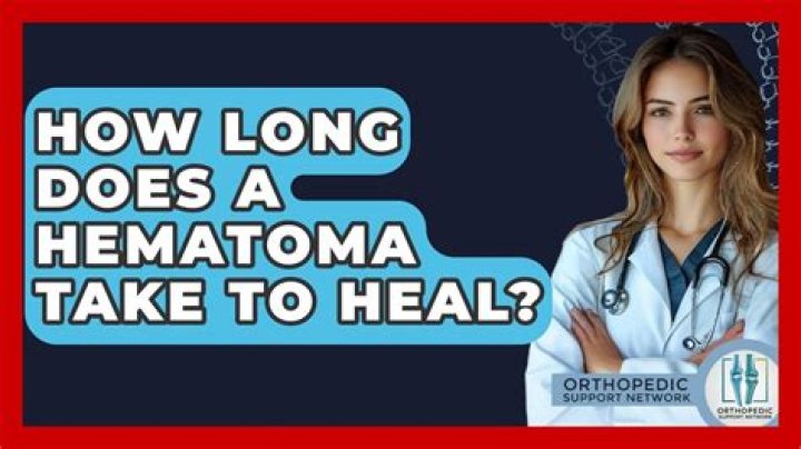 How long does it take for a hematoma to go away after birth?