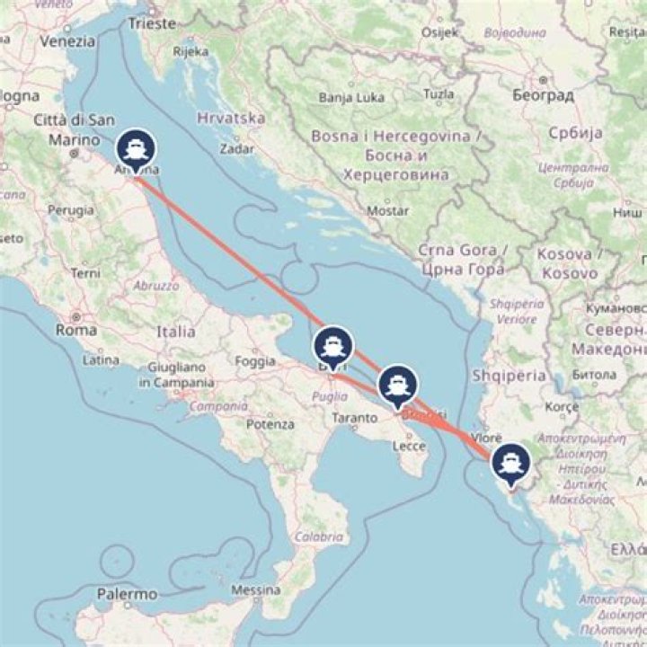 How long is the ferry from Brindisi to Corfu?