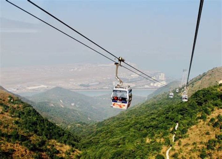 How long is the Ngong Ping cable car ride?