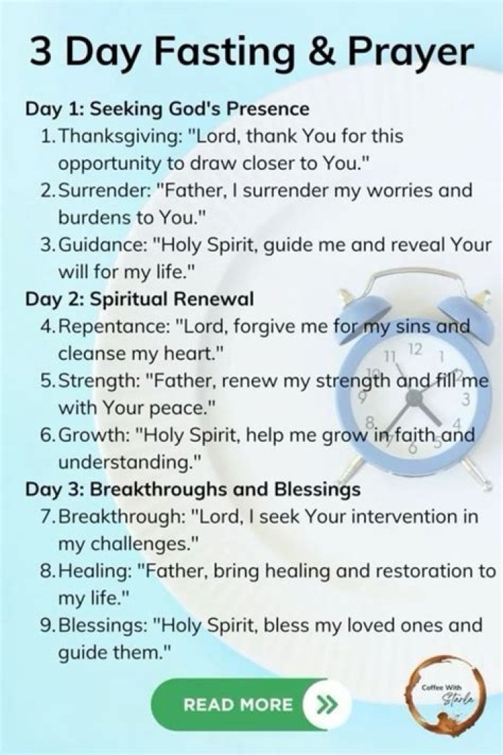 How long should you fast for spiritual?