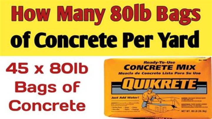 How many 80lb bags of concrete do I need for a 10×10 slab?