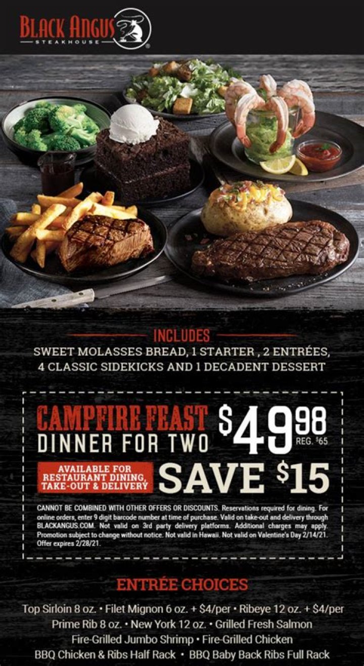 How many Black Angus Steakhouse coupons are there in September 2021?