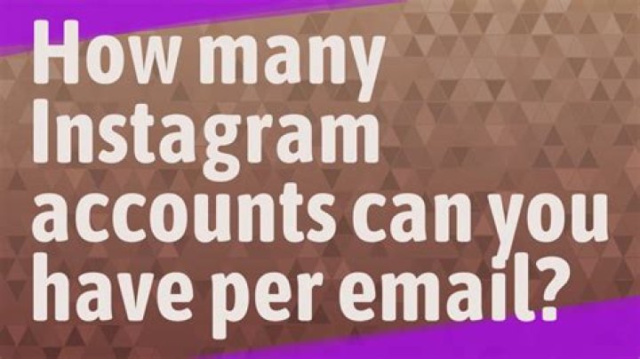 How many Instagram accounts can you have per email?