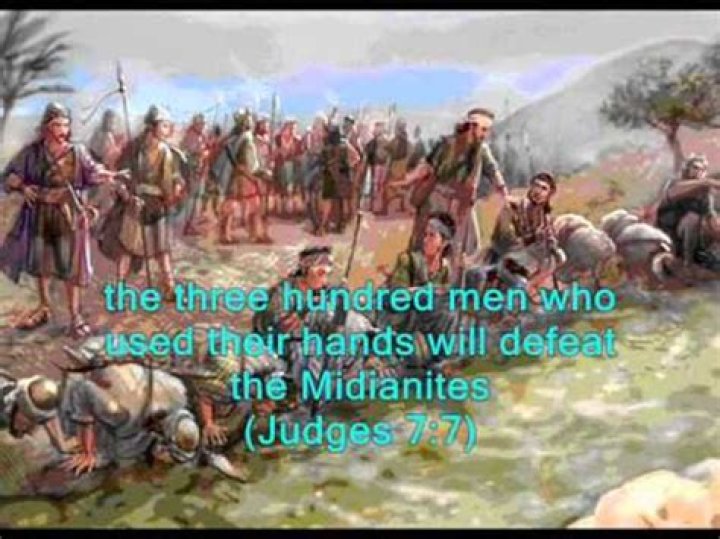 How many midianites did Gideon defeat?