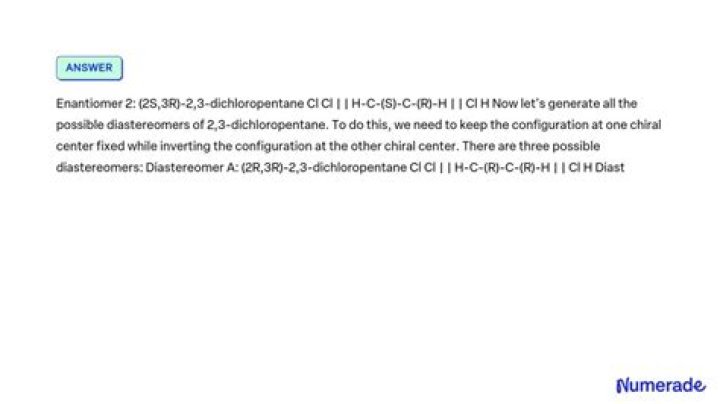 How many stereoisomers does 2/3-Dichloropentane have?
