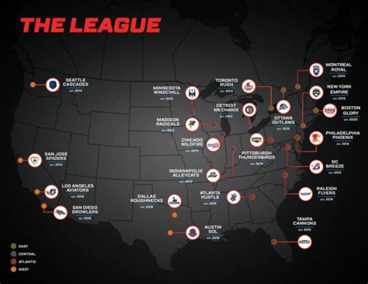 How many teams are in the American Ultimate Disc League?