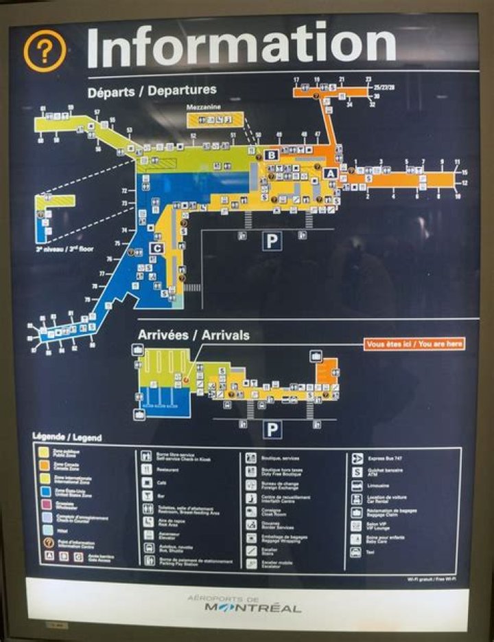 How many terminals does Trudeau airport have?